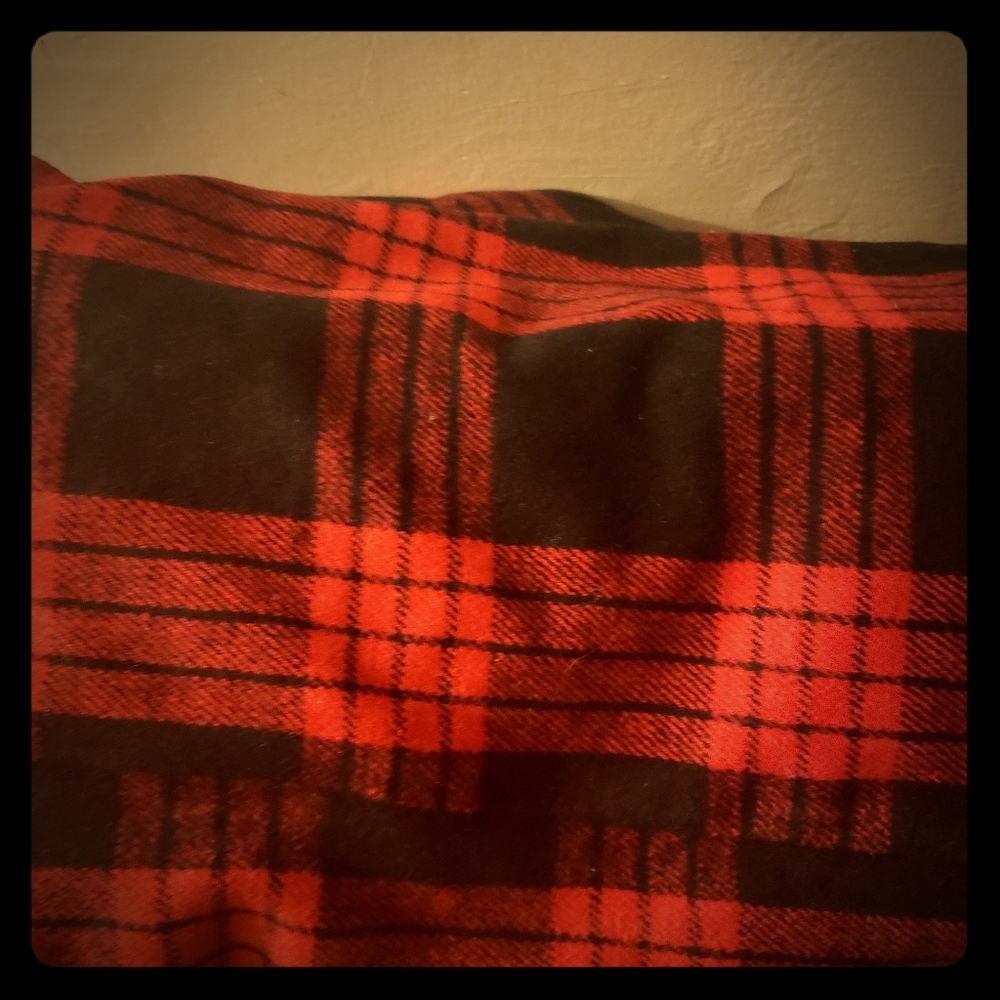 Red and black  cape coat
